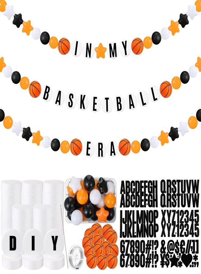 مجموعة سيمجوينج 98 قطعة لافتة عيد ميلاد كرة سلة جامبو يمكنك صنعها بنفسك، تتضمن سوار صداقة، زينة حفلات عملاقة قابلة للتخصيص، مثالية لحفلات كرة السلة الرياضية - Image 1